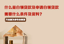 什么是白领贷款以及申请白领贷款需要什么条件及资料？